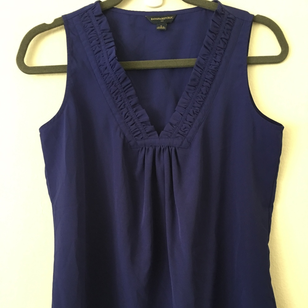 Navy Blue Banana Republic Top
